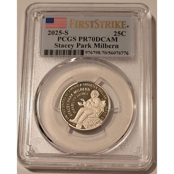2025 S Clad Stacey Park Milbern Quarter Proof PR70 DCAM PCGS First Strike - Picture 1 of 2